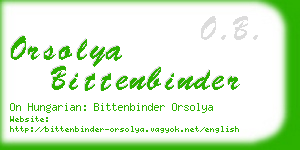 orsolya bittenbinder business card